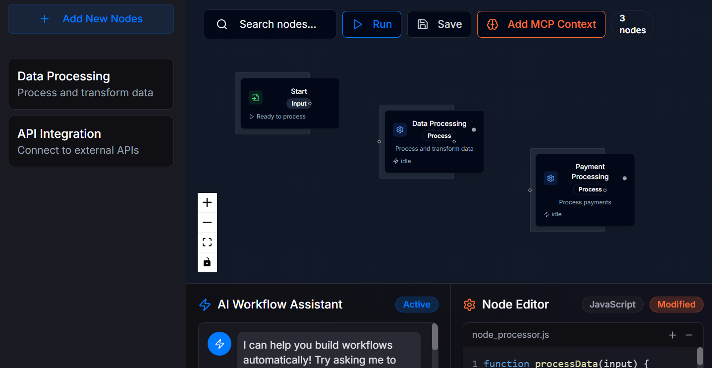 Supply Chain Agent Workflow Canvas